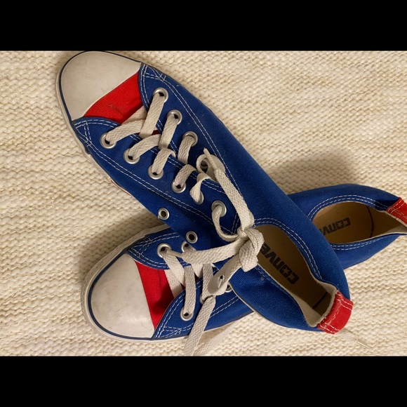 red and blue converse